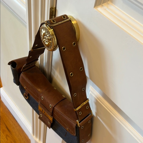 Dior Blue and Brown Shoulder Bag - Picture 6 of 7